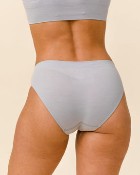 Back view of BRANWYN Essential Bikini Underwear made of sustainable Merino. Naturally toxin and forever chemical free women's underwear.