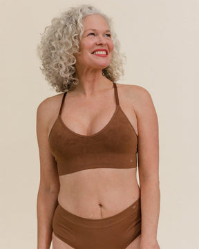 BRANWYN sustainable Merino bralette and underwear set, seamless design created for comfort.