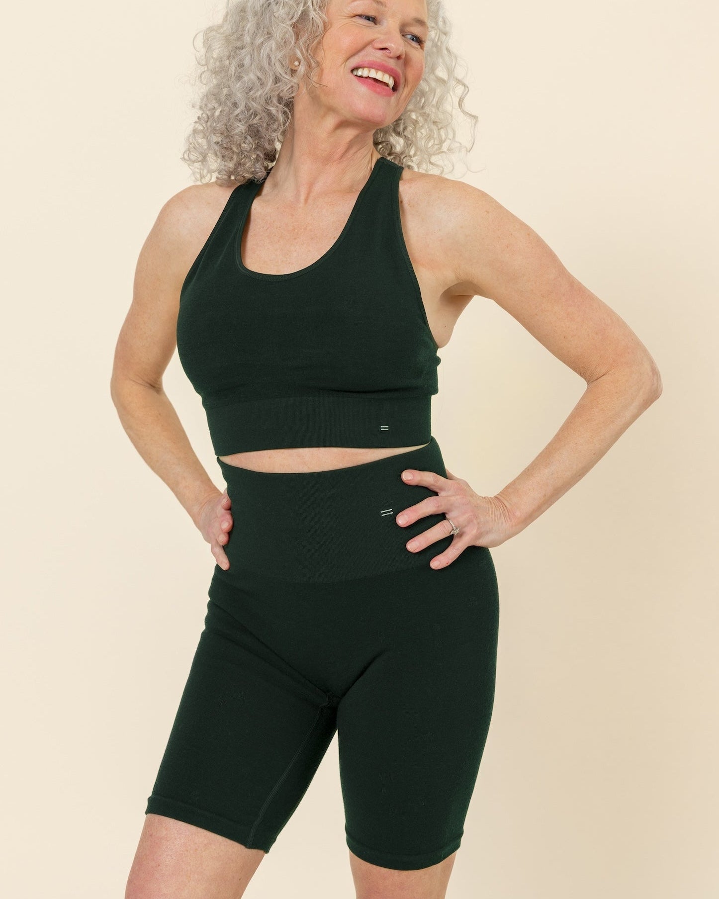 BRANWYN | Women's Seamless Merino Wool Essential Compressive Shorts 8