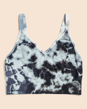 Front View of the BRANWYN Merino Wool Tie Dye Essential Busty Bra Slate